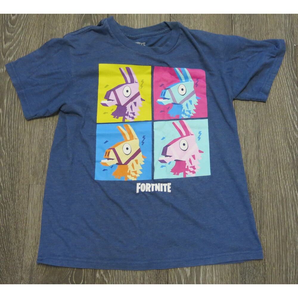 FORTNITE LLAMA Character T Shirt Size M Men Blue  Anime Gaming Loot Llama